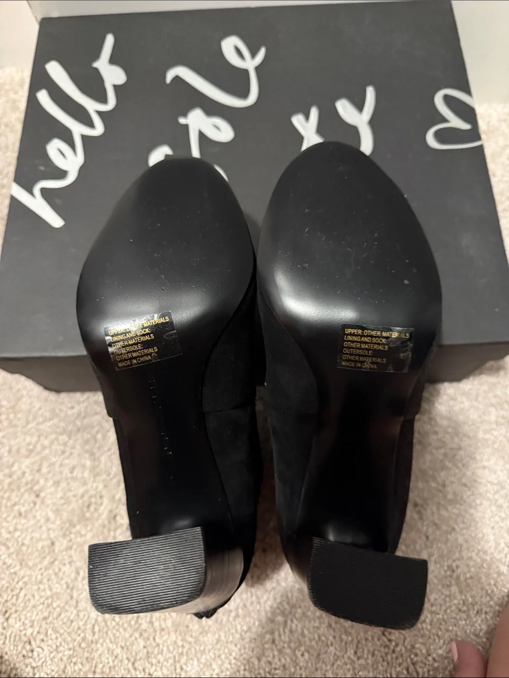 Banana Republic Black Leather Block Heel Ankle Boots
